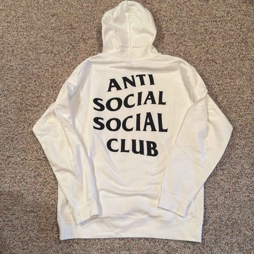 Anti Social Social Club Cigz Cigarette White Hoodie Size XL - Picture 4 of 4